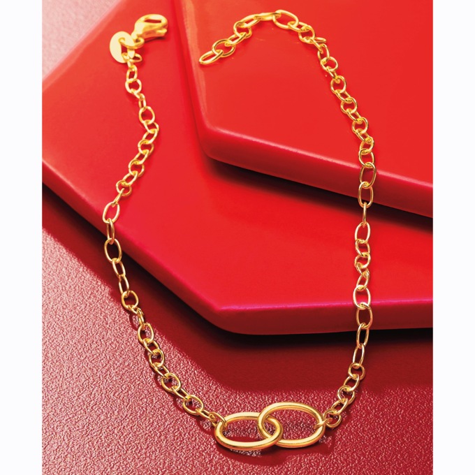 Ovals Anklet, , large