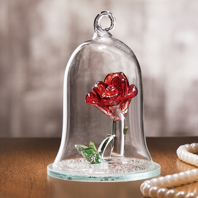 Crystal Rose in Cloche, , large