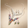 Crystal Floral Necklace & Earring Set, , large