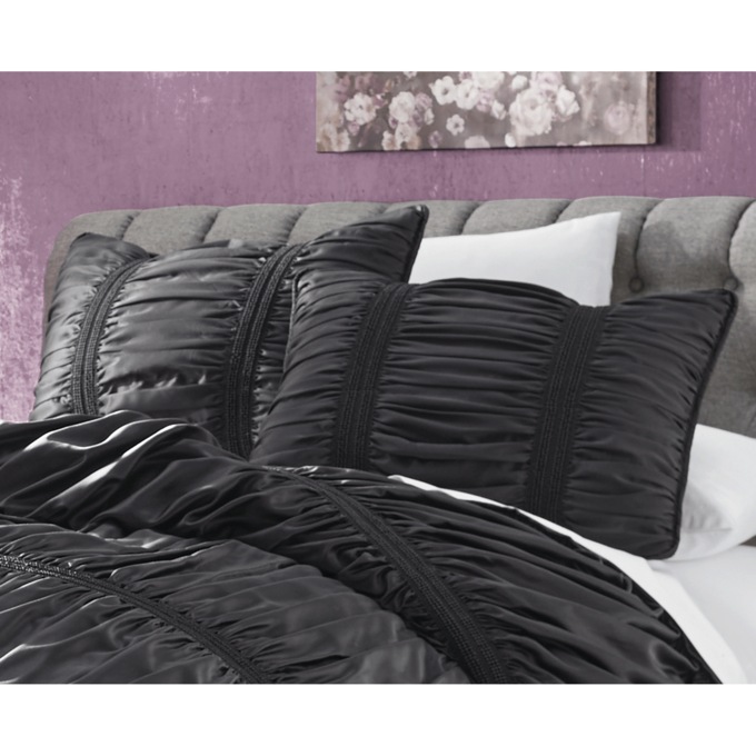 Dominique Satin Ruched Sham, , large