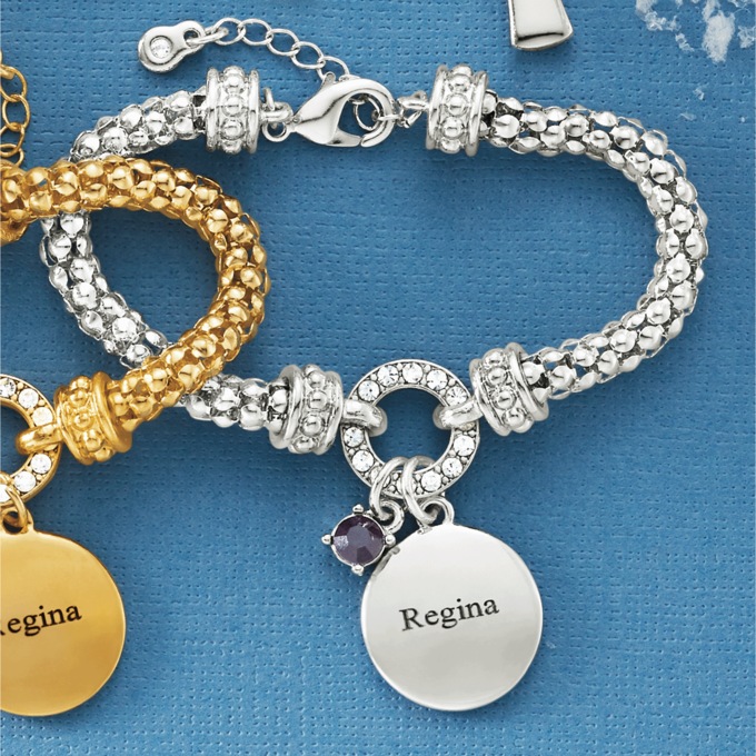 Name Birthstone Bracelet, , large