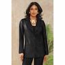 Stevee Faux-Leather Blazer, , large