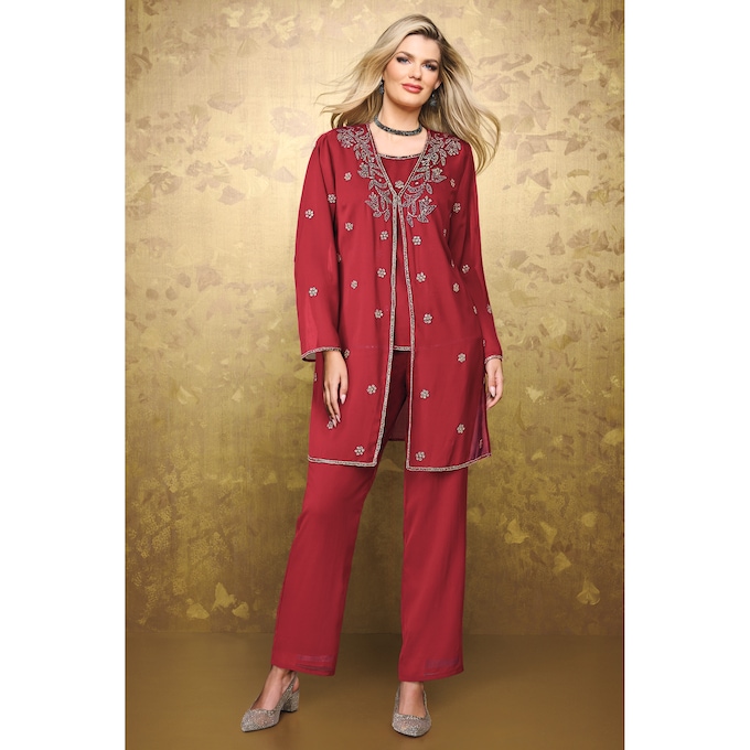 Brigid Beaded Pant Set, , large