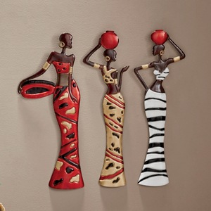 Metal African Lady Wall Art, , large
