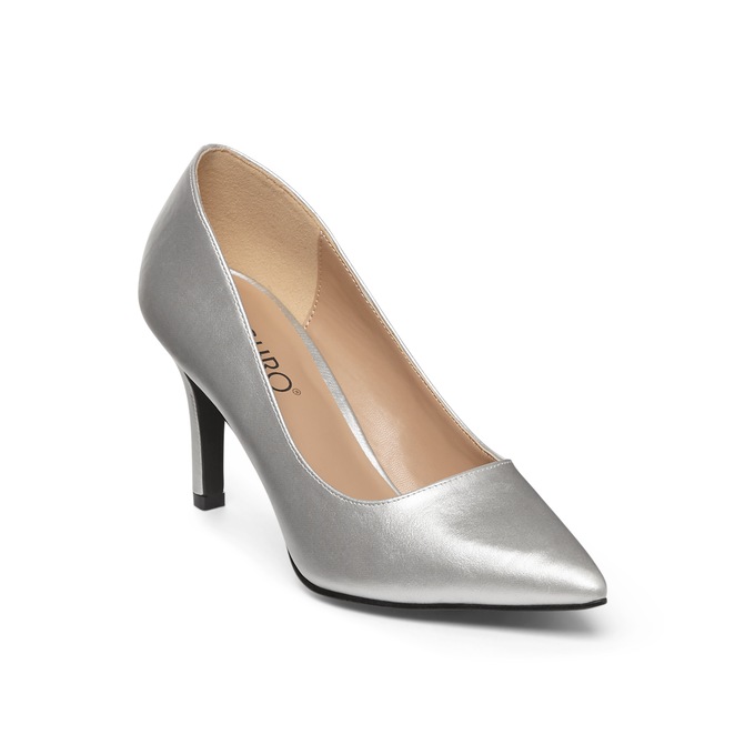 Classic Faux-Leather Pump, , large