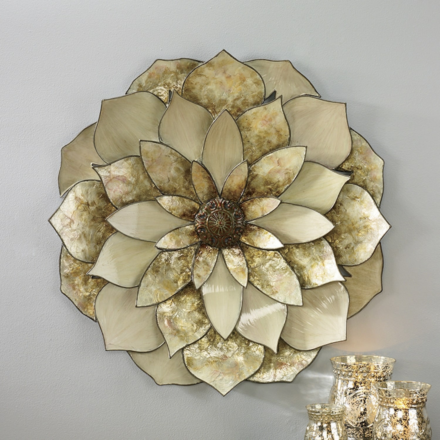 Capiz Flower and Wall Sconce Pair | Midnight Velvet