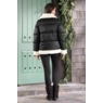 Emma Puffer Jacket with Sherpa Trim and 2-Way Zip for Women, Black, large