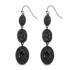 Oval Glitter Earrings, , large