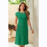 Rosella Crochet Dress, Green, large