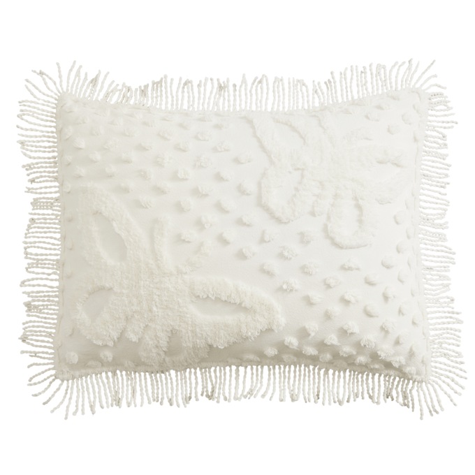 Addi Chenille Sham, Coconut, large