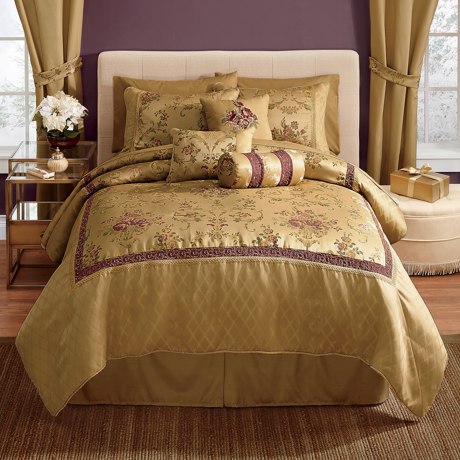 Newcastle 21Piece Bed Set Midnight Velvet