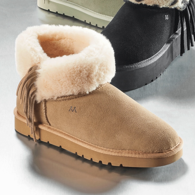 Mykos Amari Sheepskin Genuine Suede Bootie, , large