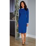 Solid Pearl-Trimmed Knit Dress, , large