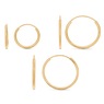 Gold 3-Pair Endless Hoop Set, , large