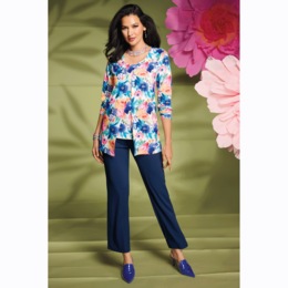 Melora 3-Piece Women's Pant Outfit with Cardigan and Tank, , large