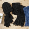 Fringe Scarf, Hat & Glove Set, , large