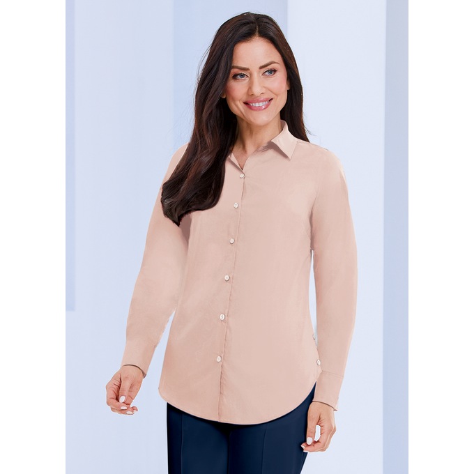 Easy Care Comfort Poplin Shirt, Blush, large