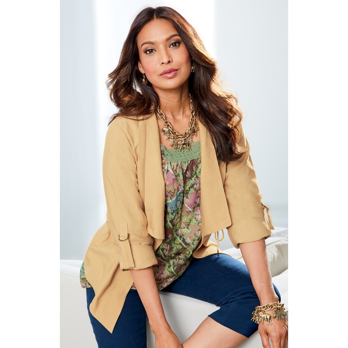 Tie-Waist Breezy Jacket, , large