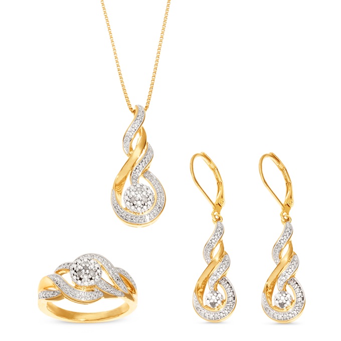 Diamond Necklace/Earring/Ring Set | Midnight Velvet (680 x 680 Pixel)