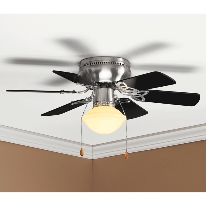 30" Ceiling Fan, Black, large