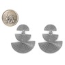 Metal Drop Post Earrings, , large