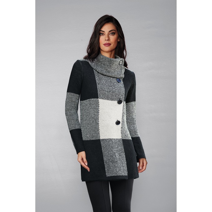 Block Sweater Coat, , large