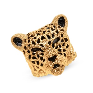 3-D Leopard Stretch Ring, , large
