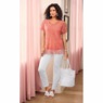 Lorna Elegant Lace Blouse with Matching Jersey Tank, , large