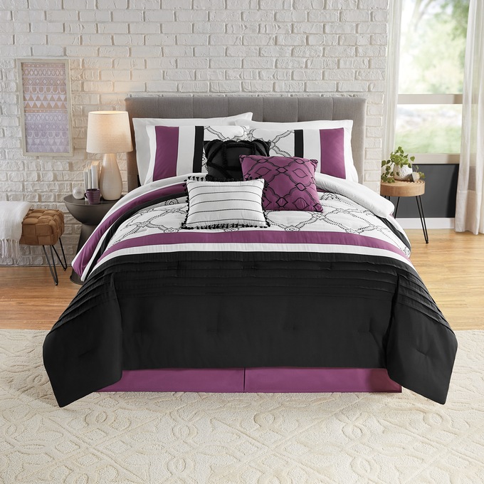 Maude 7-Piece Comforter Set and Window Treatments, , large