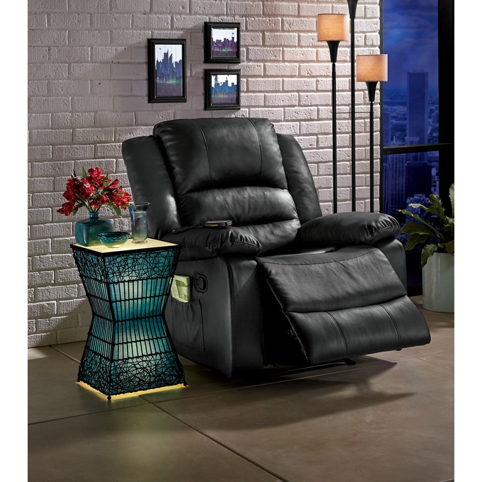 Zain Lighted Rattan End Table