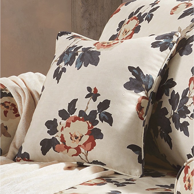 Fall Floral Pillow Cover, , large