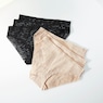 3-Pack Women&rsquo;s All-Over Lace Mid-Rise Panties with No-Ride Gripper Legs, , large