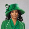 Lindia 3-Piece Boucl&eacute; Skirt Set with Faux Pearl Trim and Bow Blouse, Emerald Green, large