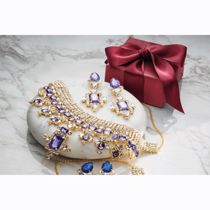 Crystal Color/Clear Necklace & Earring Set, , large