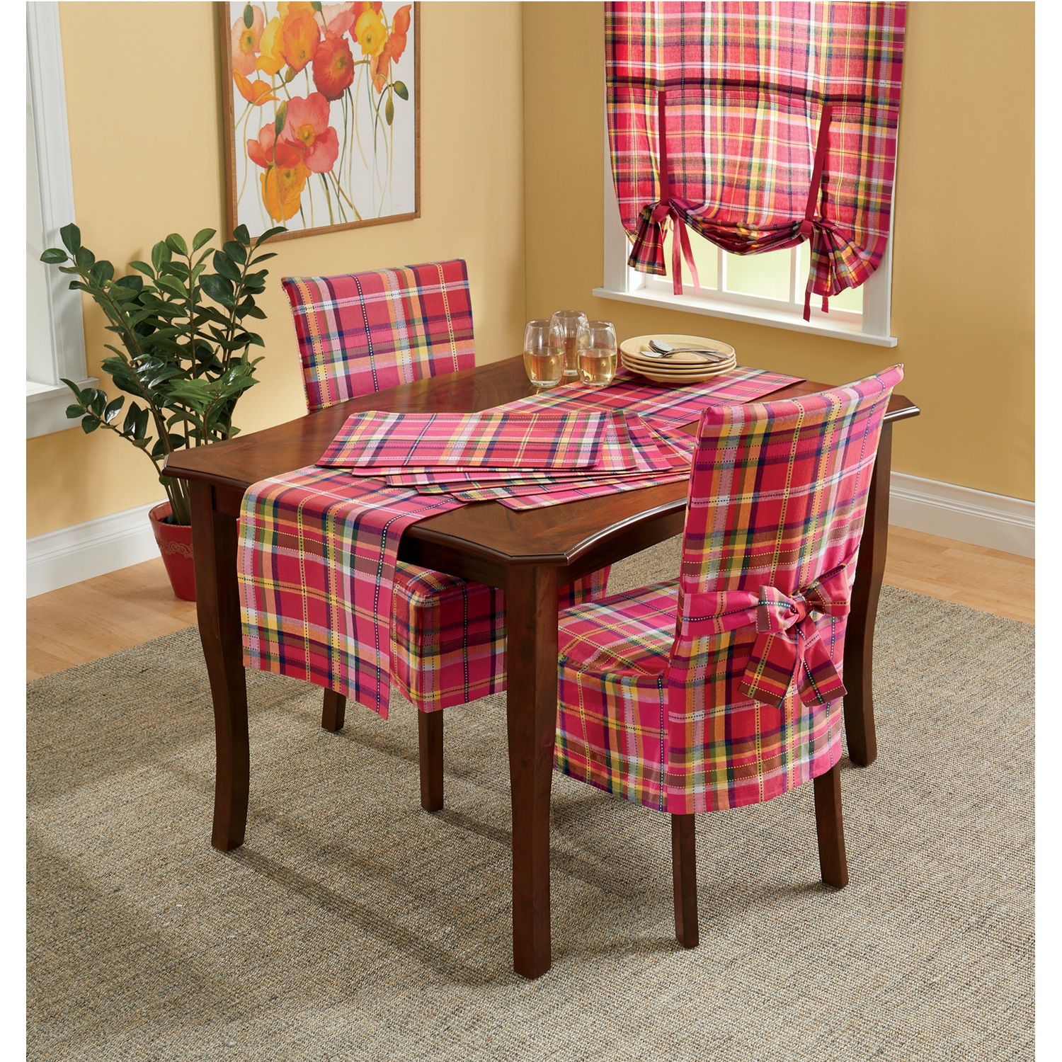 Madras Dining Chair Cover Midnight Velvet
