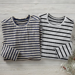 2-Pack Long-Sleeve Striped Tee, , large