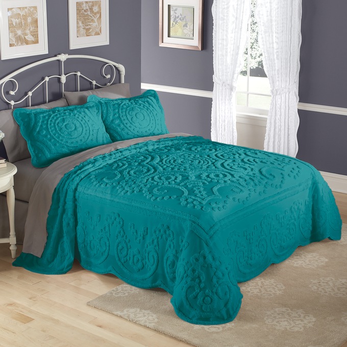 Scallop Chenille Bedspread, , large