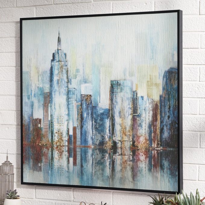 Framed Cityscape Canvas, , large