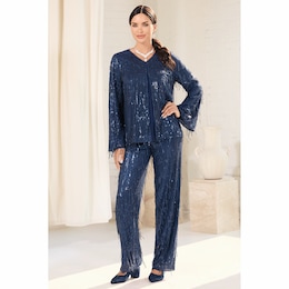 Heidi Sequin Pant Set, , large