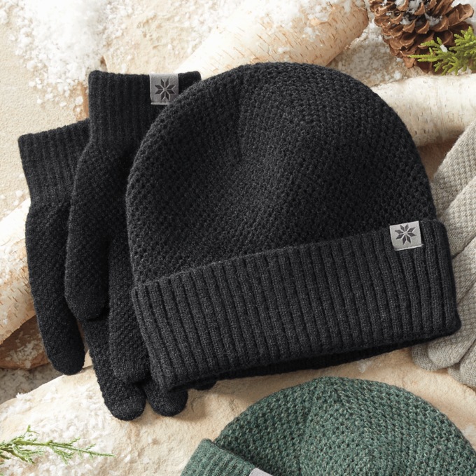 Britt's Knits Tahoe Waffle Hat and Glove Set, , large