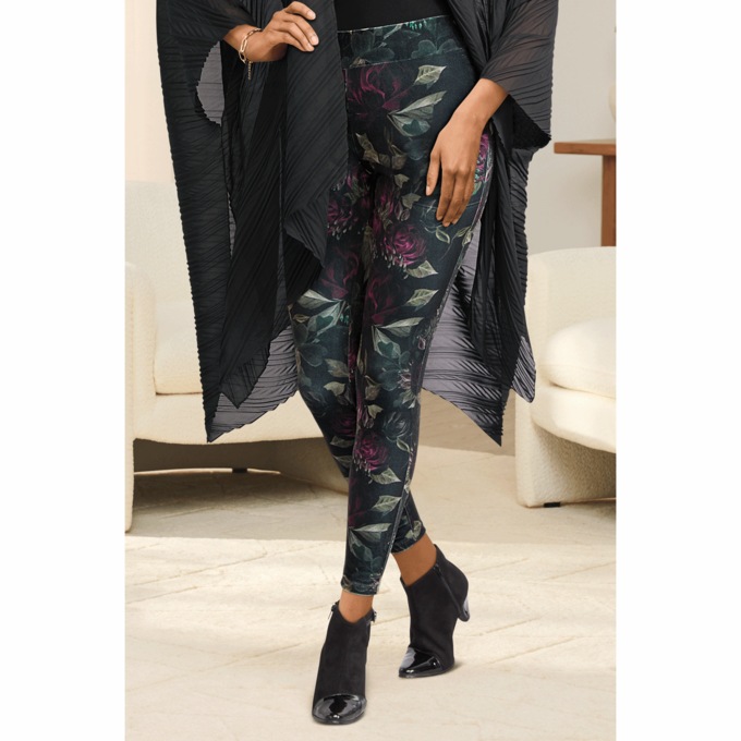 Botanical Printed Legging, , large