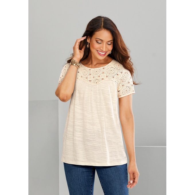 Alexis Crochet Top, , large