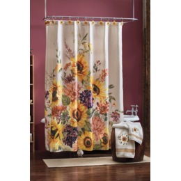 Maren Colorful Floral Shower Curtain, , large