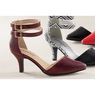 Camlo Women's Pump with Double Ankle Strap in Lots of Colors, Cranberry, large