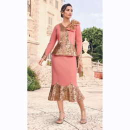 Anais Embellished Skirt Suit, , large
