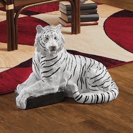 Majestic White Tiger Figurine, , large