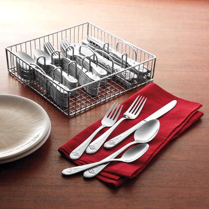 Ginny’s 60-piece Flatware Set With Caddy, Alice, large