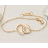 10K Gold Double Circle Bracelet, , large
