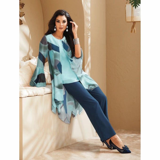 Arlette 3-Piece Pant Set, Blue Multi, large