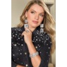 Kali Embellished Denim Sheath Dress, , large